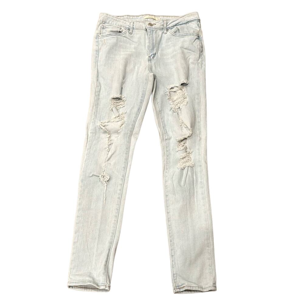 Levi's Women's 711 Skinny Light Wash Distressed Jeans Size 30/10